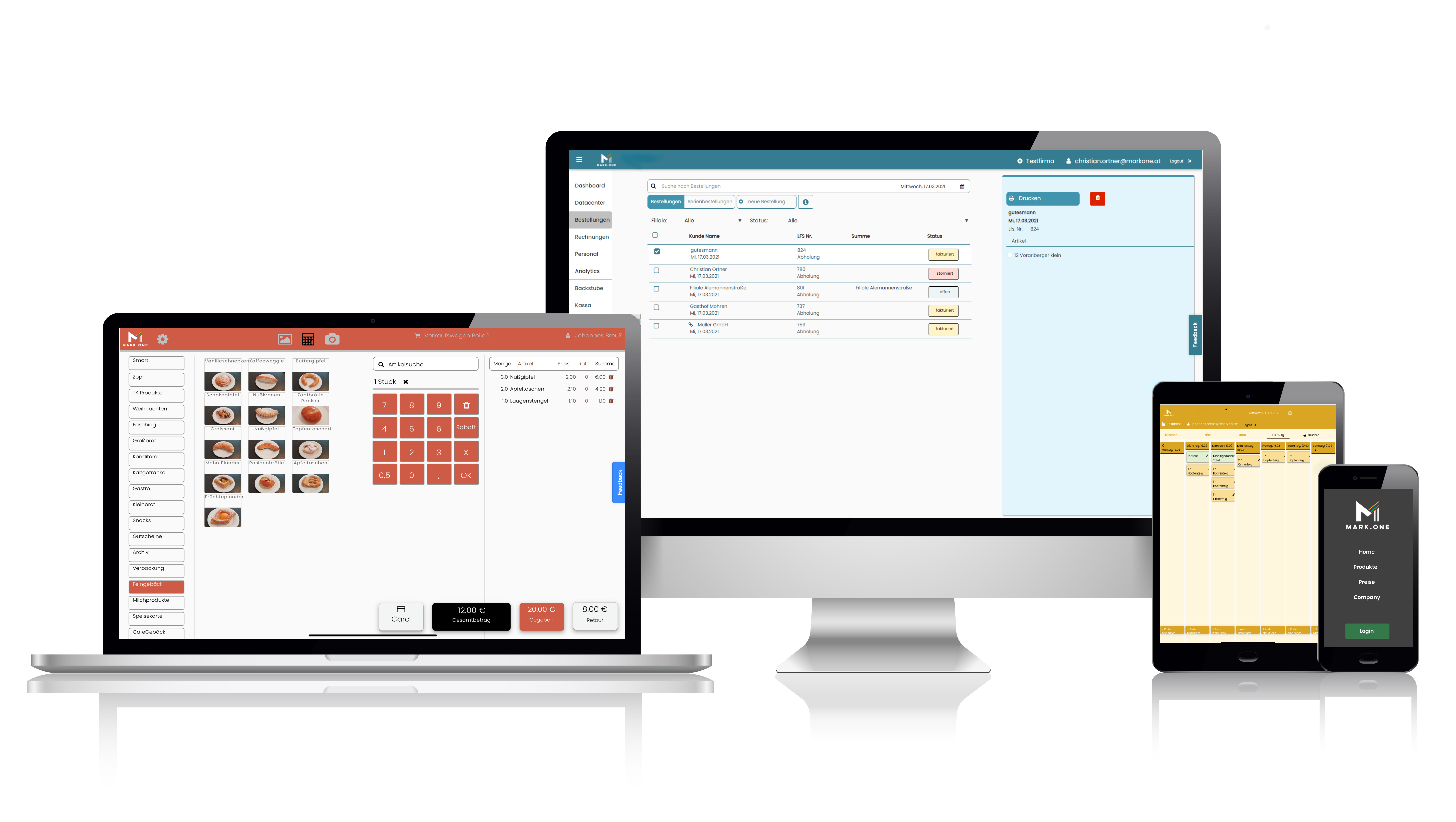 screenshot of MARK.ONE Bakery